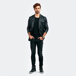 A handsome 30-year-old man standing confidently