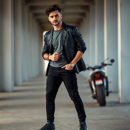 A handsome 30-year-old man standing confidently