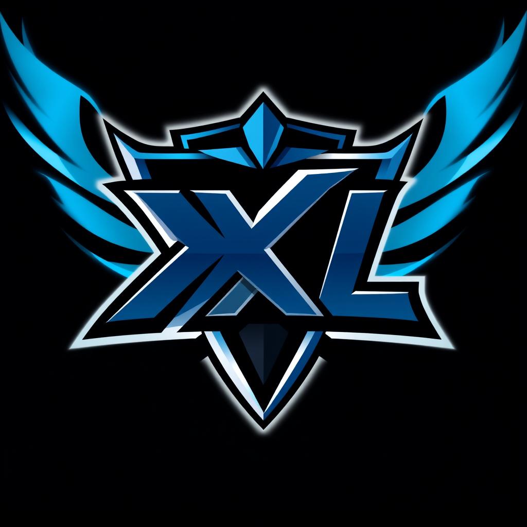 A dynamic and visually striking logo design for a gaming clan represented by the initials 'XL'