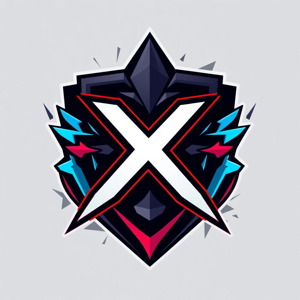 A striking and modern emblem for a gaming clan, featuring the initials 'XL' prominently displayed in a bold, dynamic font