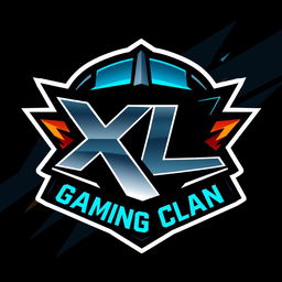 A striking and modern emblem for a gaming clan, featuring the initials 'XL' prominently displayed in a bold, dynamic font