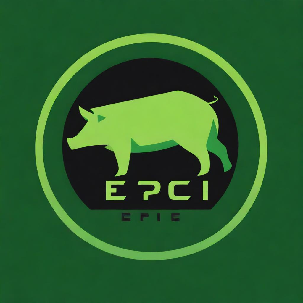 A dynamic digital art image featuring an emblematic logo with a futuristic boar and the text 'EPIC' seamlessly integrated into the design