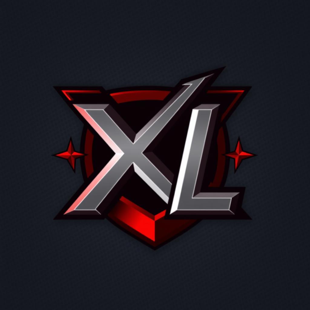 A sleek and modern logo design for a gaming clan featuring the initials 'XL'