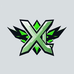 A creative and engaging logo design for a gaming clan featuring the initials 'XL'