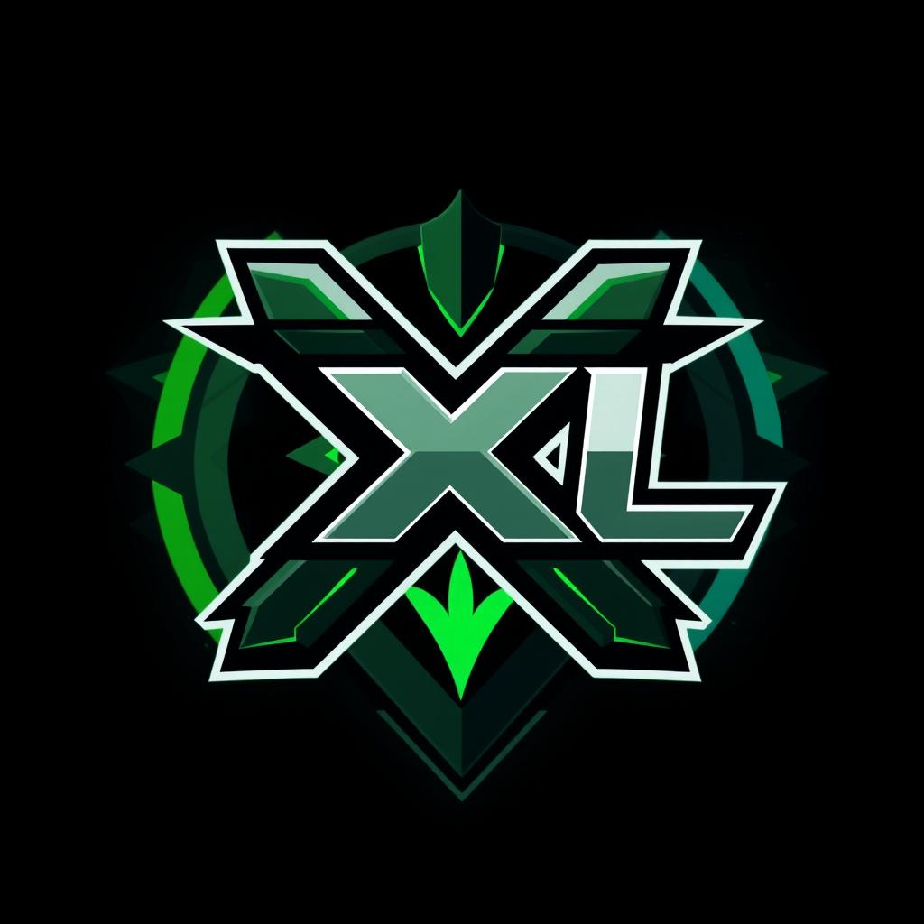 A creative and engaging logo design for a gaming clan featuring the initials 'XL'