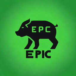 A dynamic digital art image featuring an emblematic logo with a futuristic boar and the text 'EPIC' seamlessly integrated into the design