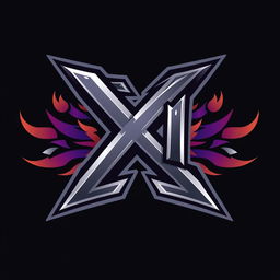 A striking logo design for a gaming clan featuring the initials 'XL'