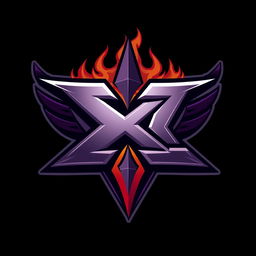A striking logo design for a gaming clan featuring the initials 'XL'