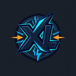A bold and dynamic logo design for a gaming clan featuring the initials 'XL'