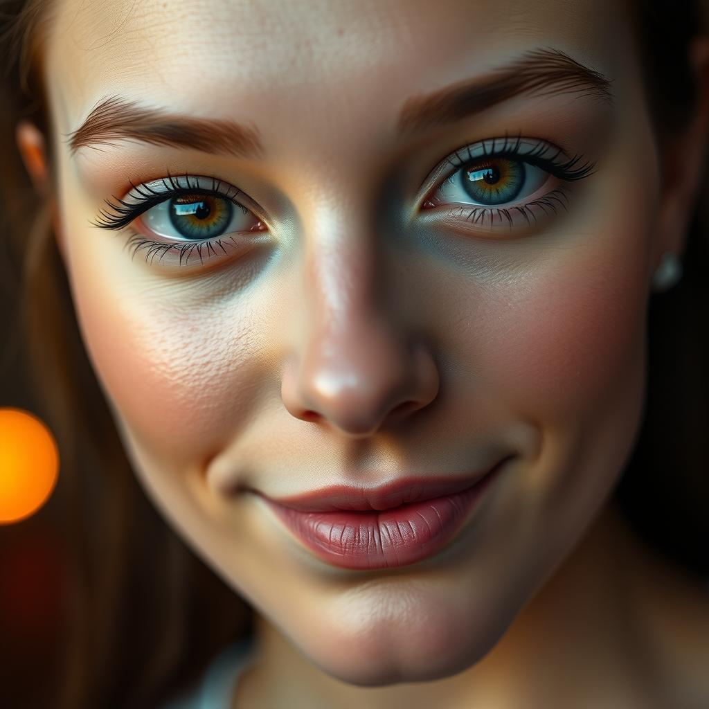 A close-up portrait of a person with symmetrical, beautifully shaped eyes that convey a sense of calm and allure