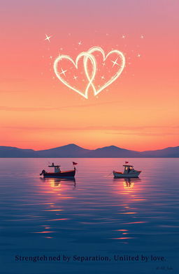 A breathtaking illustration capturing the essence of love that transcends distance