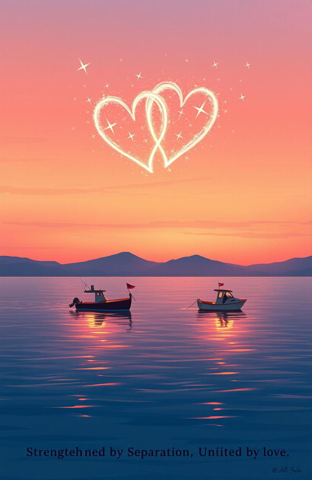 A breathtaking illustration capturing the essence of love that transcends distance