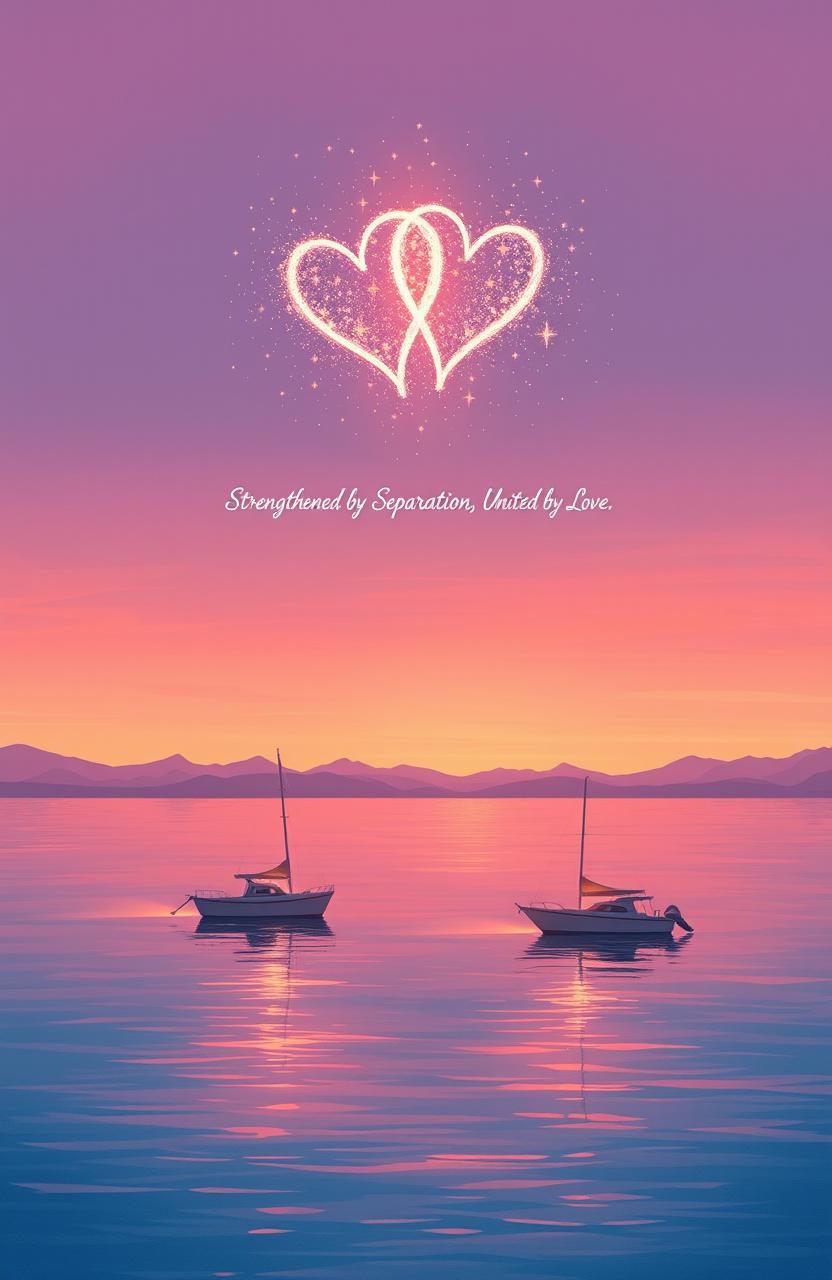 A breathtaking illustration capturing the essence of love that transcends distance