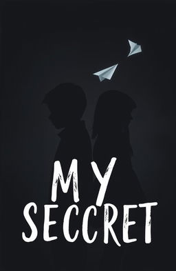 A silhouette of a boy and a girl, with their faces concealed, standing against a slightly dark background