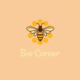 A logo design for an organic honey brand called 'Bee Corner'