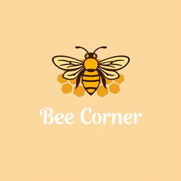 A logo design for an organic honey brand called 'Bee Corner'