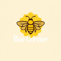 A logo design for an organic honey brand called 'Bee Corner'