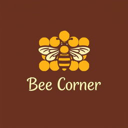 A logo design for an organic honey brand called 'Bee Corner'