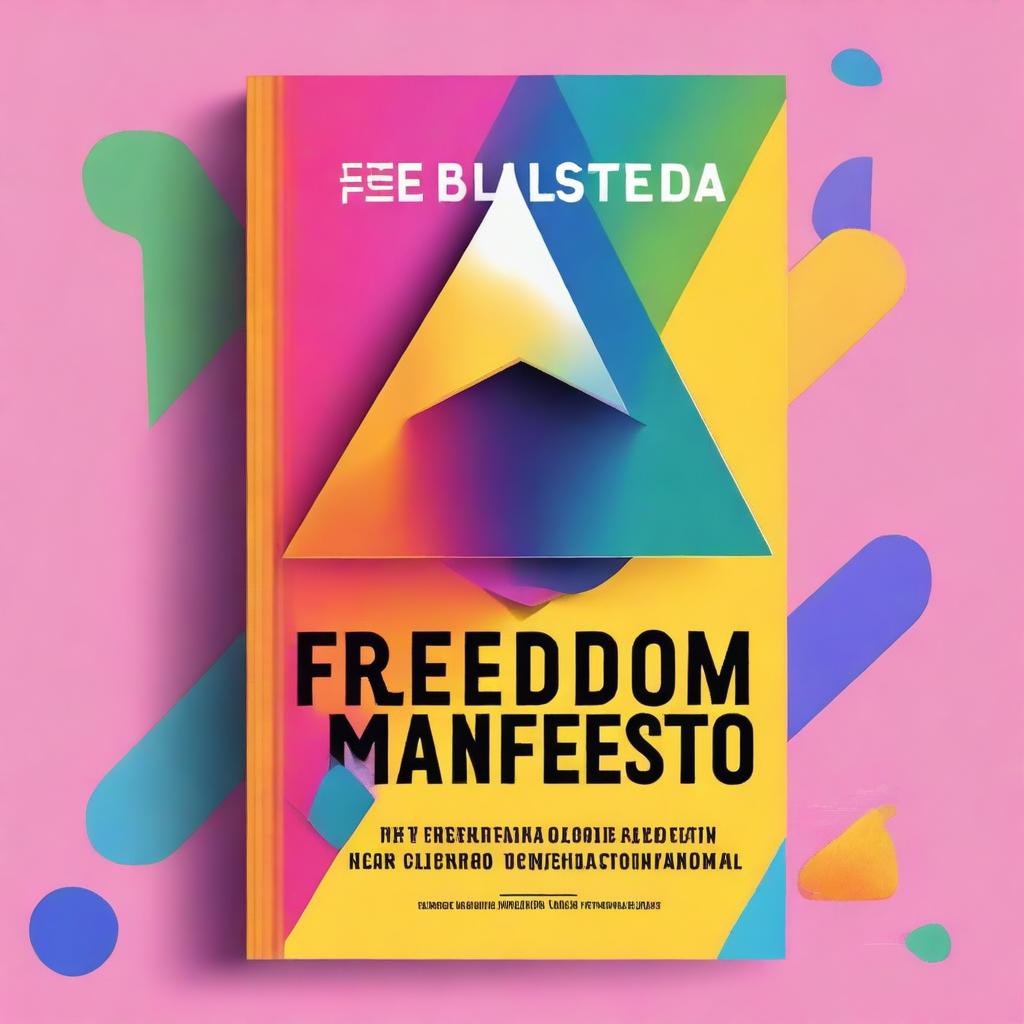 A high-quality digital art book cover for "The Freedom Manifesto: Your Guide to Thriving as a Digital Nomad" by Digital Billionaire