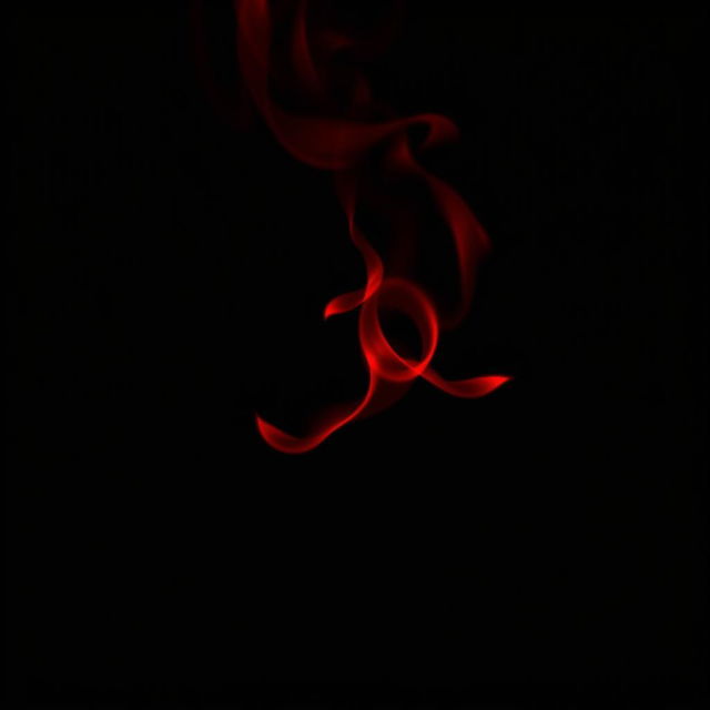 A mesmerizing scene featuring small red flames spiraling gracefully against an all-black background