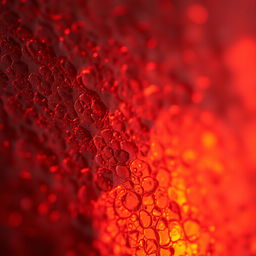 A close-up of a textured surface, faintly illuminated, with intricate details that resemble an abstract painting or natural phenomenon