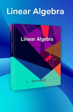 A sleek and modern book cover design for a linear algebra textbook