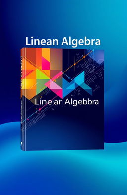 A sleek and modern book cover design for a linear algebra textbook