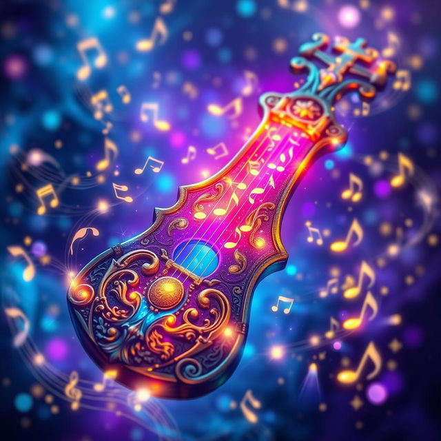 A mesmerizing, high-definition 4k background featuring a magical music maker