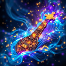 A mesmerizing, high-definition 4k background featuring a magical music maker