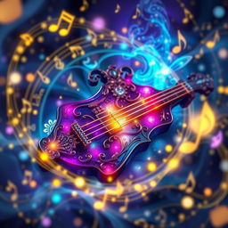 A mesmerizing, high-definition 4k background featuring a magical music maker