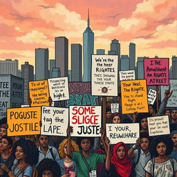 A conceptual representation of engaged literature showcasing social justice themes