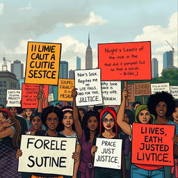 A conceptual representation of engaged literature showcasing social justice themes