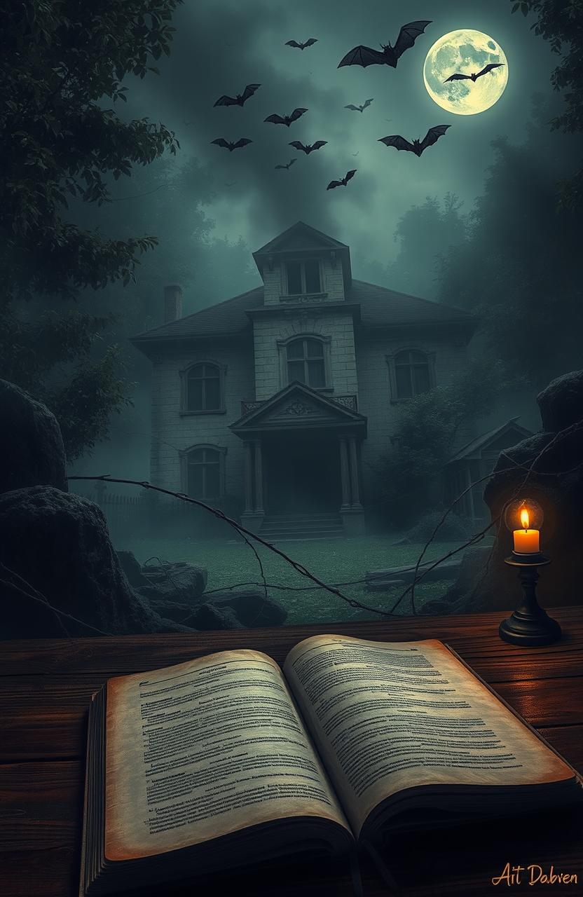 A mysterious and eerie scene inspired by a Bengali horror novel