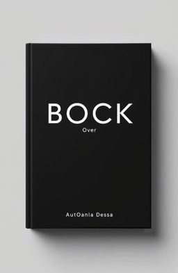 A minimalist book cover design featuring a sleek black background