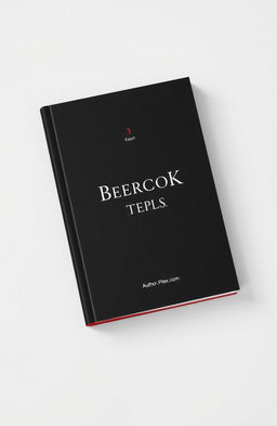A minimalist book cover design featuring a sleek black background