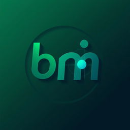 A sophisticated logo design featuring the letters 'b' and 'm' creatively intertwined to represent mathematics