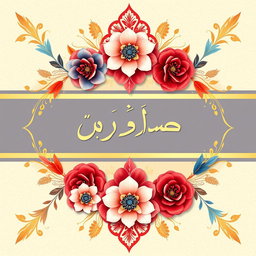 A beautiful and elegant greeting card designed for celebratory occasions, featuring intricate floral patterns and golden accents