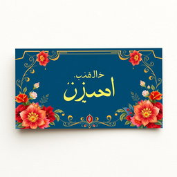 A beautiful and elegant greeting card designed for celebratory occasions, featuring intricate floral patterns and golden accents
