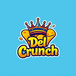 A vibrant and eye-catching logo design for a brand named ‘Del Crunch’