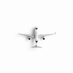 A pristine blank image featuring a meticulously detailed model of an airplane, centered in the frame