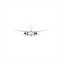 A pristine blank image featuring a meticulously detailed model of an airplane, centered in the frame