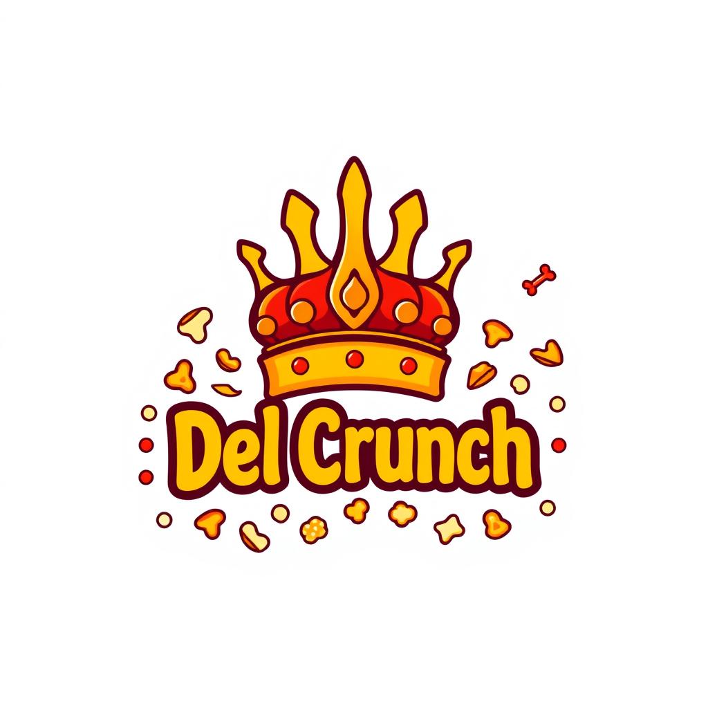 A logo design featuring a regal crown that symbolizes the 'King of Crunch'