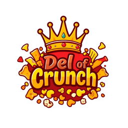 A logo design featuring a regal crown that symbolizes the 'King of Crunch'