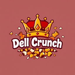 A logo design featuring a regal crown that symbolizes the 'King of Crunch'