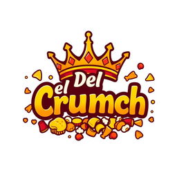 A logo design featuring a regal crown that symbolizes the 'King of Crunch'