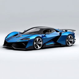 An original design of a hypercar featuring sleek aerodynamic lines, a low profile, and a futuristic aesthetic