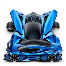 An original design of a hypercar featuring sleek aerodynamic lines, a low profile, and a futuristic aesthetic
