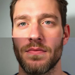 A realistic photograph of a male nose after rhinoplasty