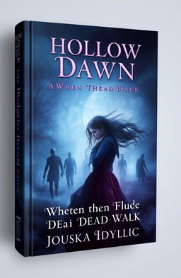 A captivating book cover design for the novel titled 'Hollow Dawn: When the Dead Walk'