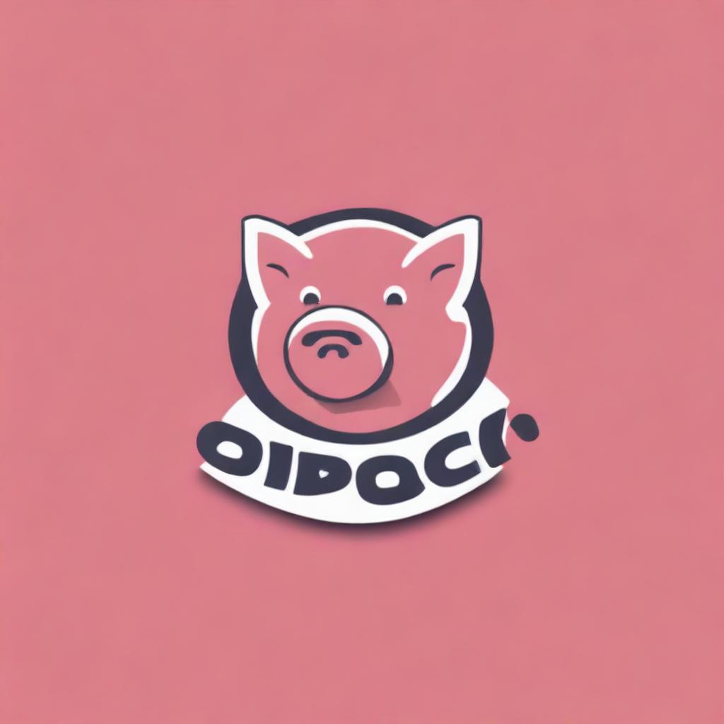 A high-quality digital logo design that combines the elements of a pig and the word 'EPIC'